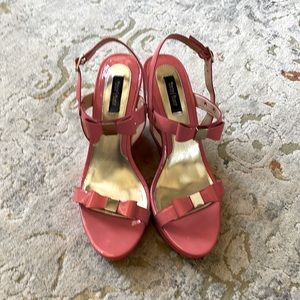 White House Black water pink heels